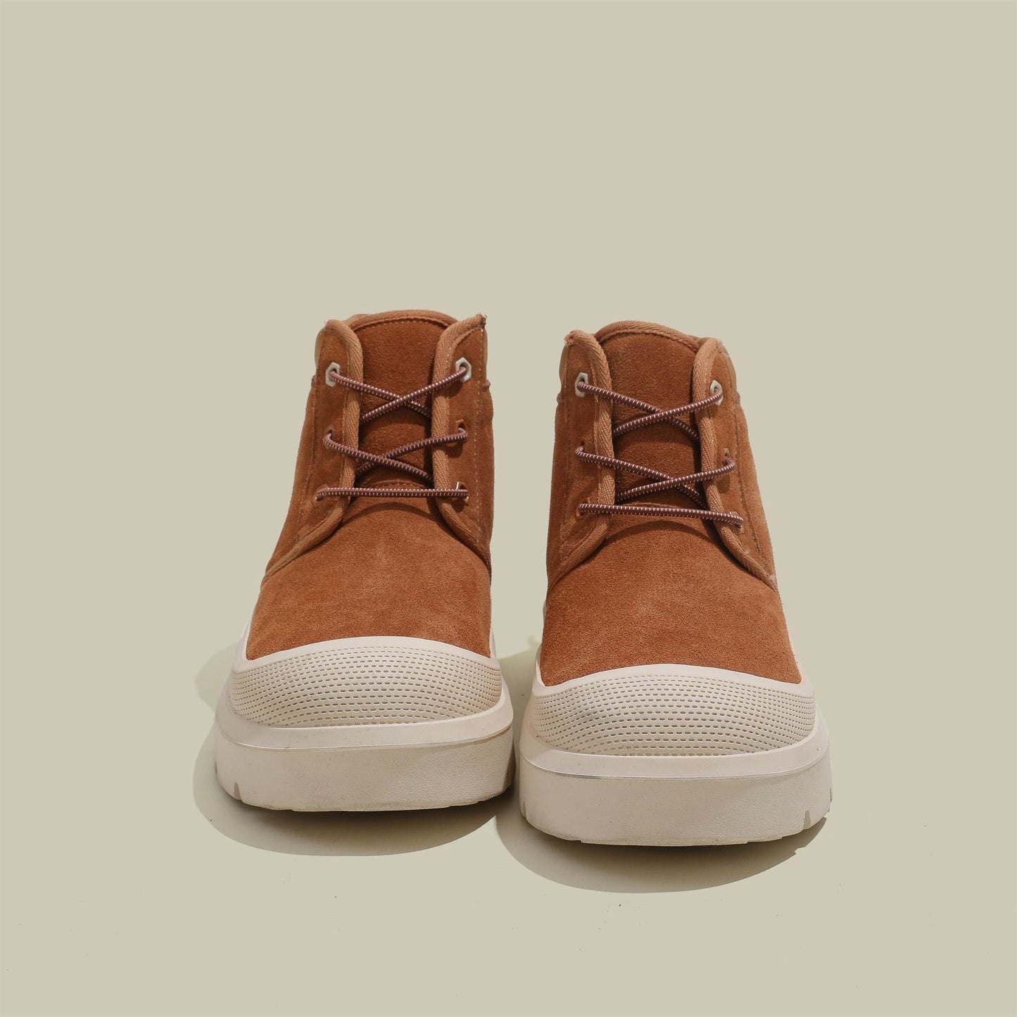 Fujin 4cm New Synthetic Suede Genuine Leather Spring Autumn Ankle Booties Chunky Sneakers High Brand Big Size Plush Women Shoes