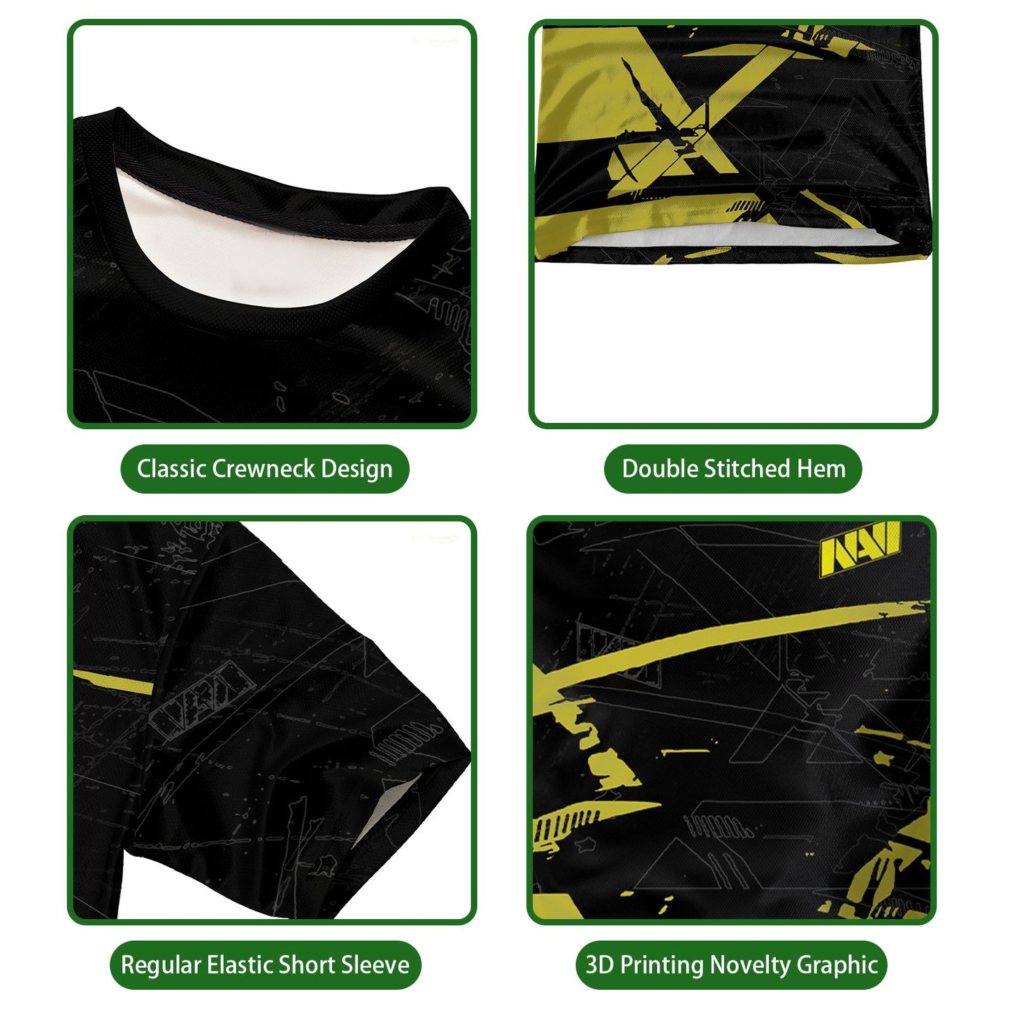 E-sports CS: GO Team Game Uniform Navi Team Training Suit Men's T-shirt Breathable Sweatshirt Cosplay Tops Kid's Holiday Gift