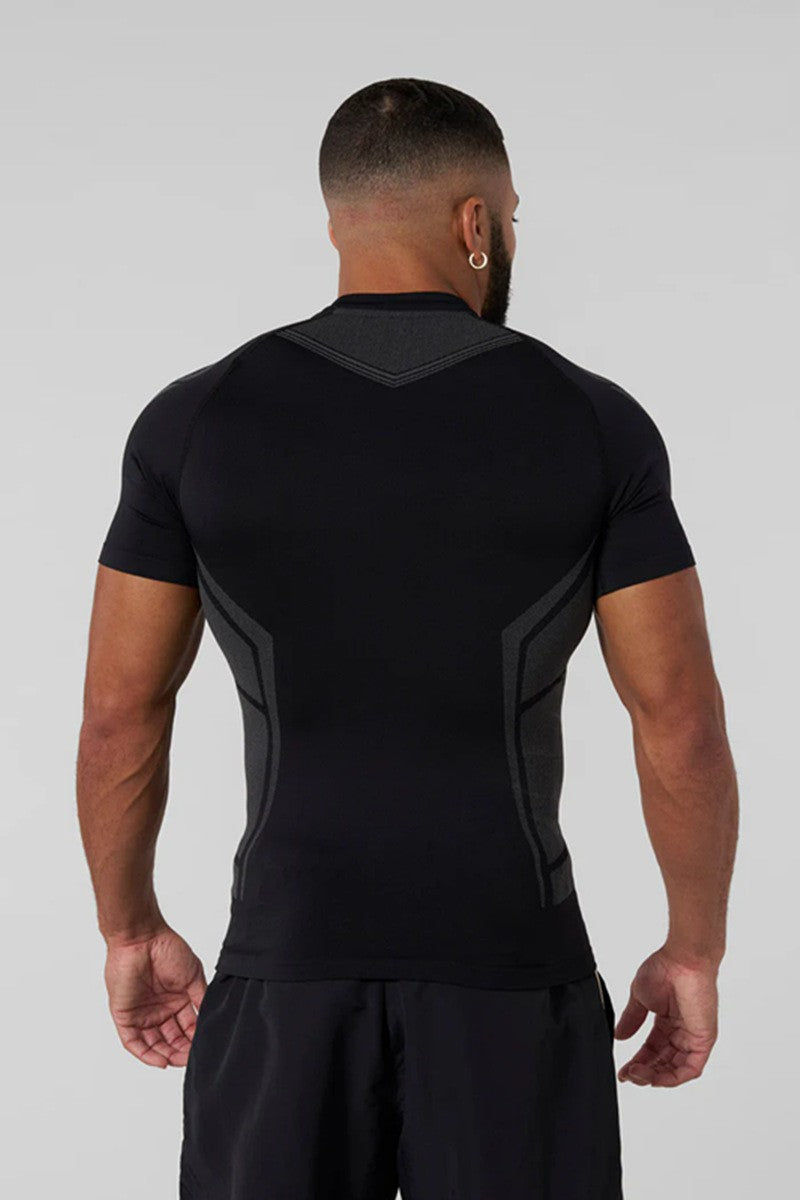 New YOUNG LA Men's Fitness Sports T-shirt Tights Men High Elastic Training Clothing Short Sleeve Tops Fitness Thirts For Men