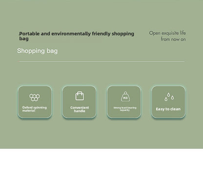 Large-sized drawstring eco-friendly supermarket shopping bag fashionable single-shoulder bag foldableportable handbag,waterproof