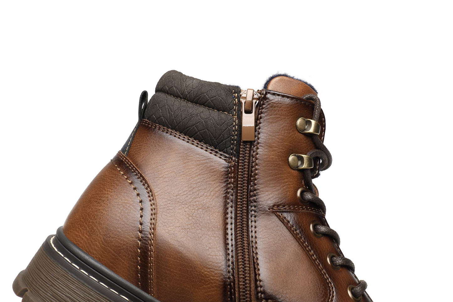 BHKH Botas Masculinas de Inverno da Moda botins Zíper Cadarço Botas de Tornozelo Sapatos Sociais Vintage de Negócios Sapatos Casuais de Couro Para Homens