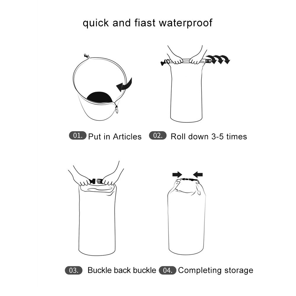 Dry Sack Pouch For Boating Kayaking Canoeing Floating 8L 40L 70L Waterproof Storage Bag Outdoor Traveling Carrying Bags Portable