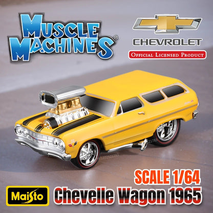 Maisto 1:64 Muscle Machines Nissan Skyline GT-R R34 Carro Modelo Diecast Escala American Monster Transport Figura Brinquedo Menino