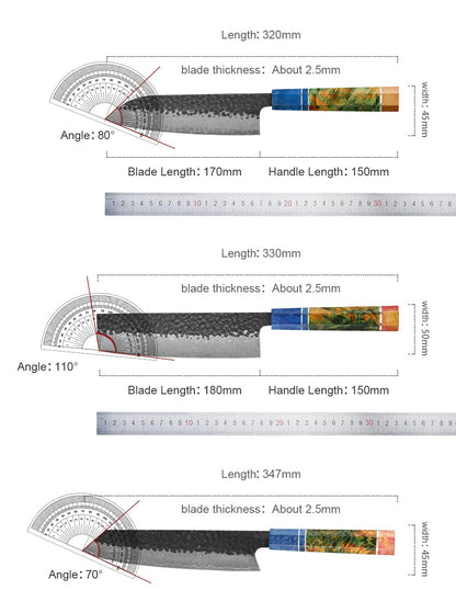 1-4 PCS Kitchen Knife set VG10 Damascus Steel Japanese chef Knife Santoku Knife Nakiri Knife kiritsuke knife Stable wood Handle