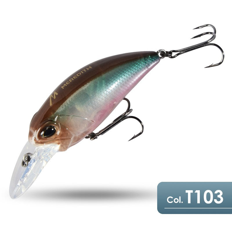 MEREDITH JERK CRANK M65 8A 14g Hot Model Isca de Pesca Artificial Rígida 11 Cores Wobbler Minnow Profissional de Qualidade Profundidade 2.0-2.5m