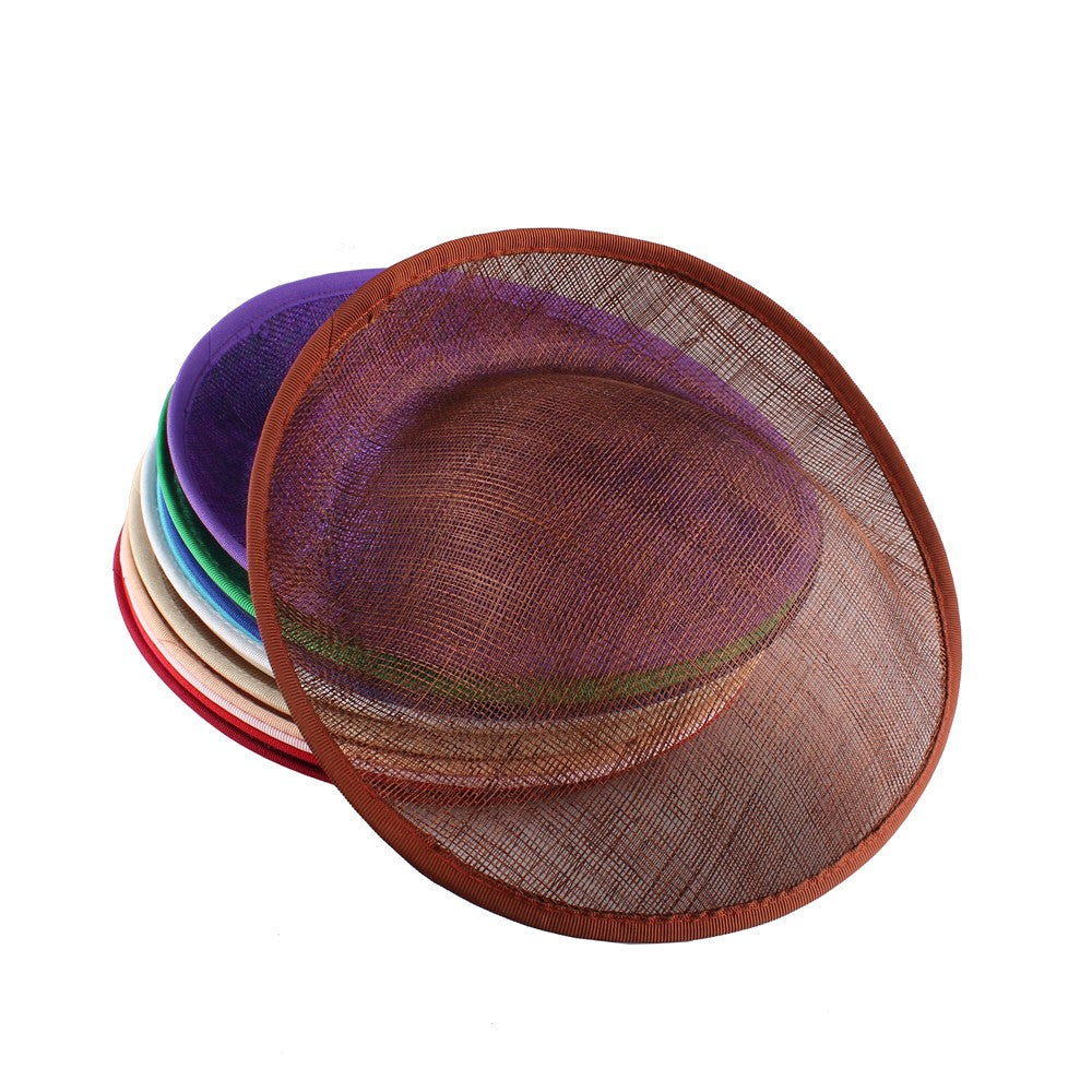 Base de casamento em sinamay de 25 cm, elegante fascinator de casamento para mulheres, acessórios de cabelo DIY, touca de noiva para chapéu de festa