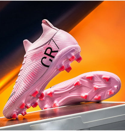 New Men's and Women's Football Cleats Firm Ground Outdoor Professional Football Shoes Lightweight Sports Sneaker Rugby Boots