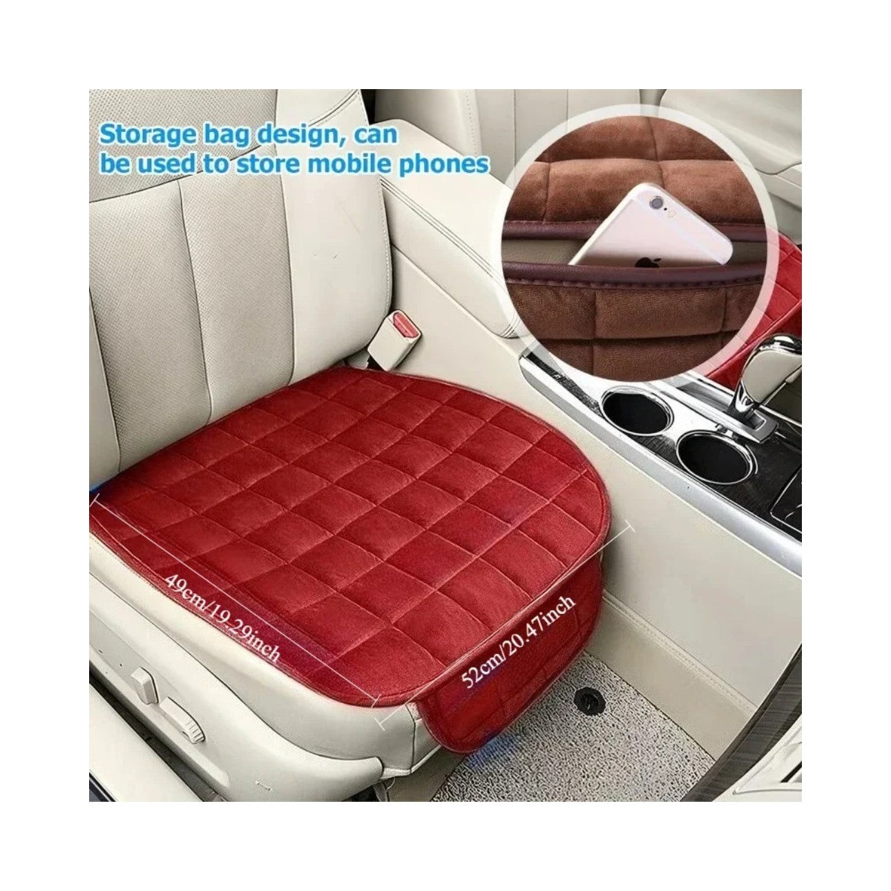 Capa de Assento de Carro de Inverno Almofada Quente Antiderrapante Universal Dianteira para Cadeira Almofada Respirável para Veículo Automóvel Protetor de Carro