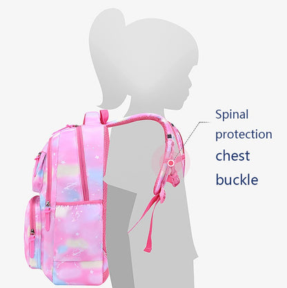 Mochila Escolar Menina Rosa Para Crianças Adolescentes Escolar Primária Kawaii Fofa Impermeável