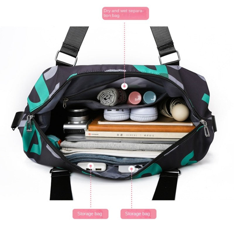 Sports and fitness bag, dry and wet separation, swimming bag,  short distance storage, travel light luggage bag