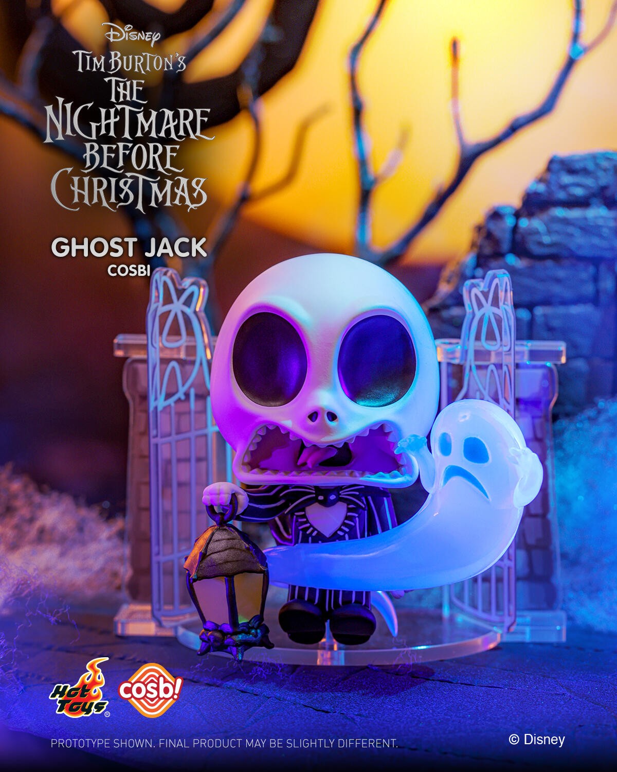 Em estoque O Pesadelo Antes do Natal Versão Q Jack Skellington Rei Abóbora Mini Bonecos de Ação Fofos Brinquedo Gótico de Halloween
