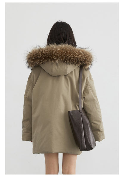 CHIC VEN Women Down Coats Solid Outdoor Loose Casual Down Jacket  Thickened Parka Jackets Female Overcoat Autumn Winter 2023