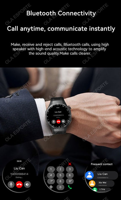 Novo Smartwatch GT5 Pro 5 Pro Masculino Tela HD AMOLED GPS Frequência Cardíaca Chamada Bluetooth IP68 À Prova D'água Smartwatch Masculino Presentes de F Fim de Ano