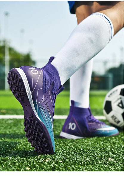 Hot Sale Mens Soccer Cleats High Ankle Football Shoes Long Spikes Outdoor Soccer Traing Boots For Men Women Soccer Shoes