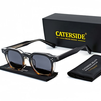 Óculos de Sol Retrô Punk CATERSIDE Masculino Armação Pequena Quadrada Design Personalizado Óculos de Sol Feminino Viagem Festa Negócios Festival Presente