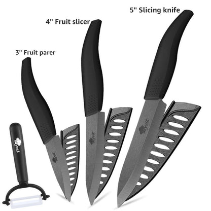 Ceramic Knives Set for Kitchen 3 4 5 6inch Chef Knife Anti-slip Handle Rustproof Blade Fruit Vegetable Slicer Paring Cook Cutter