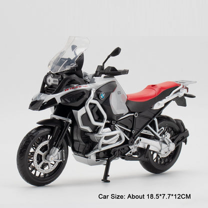 1:12 Suzuki GSX1000R R1250GS Liga Diecast Brinquedos Modelos de Motocicletas Carro com Luz Absorção de Choque Miniatura Moto Meninos Presentes