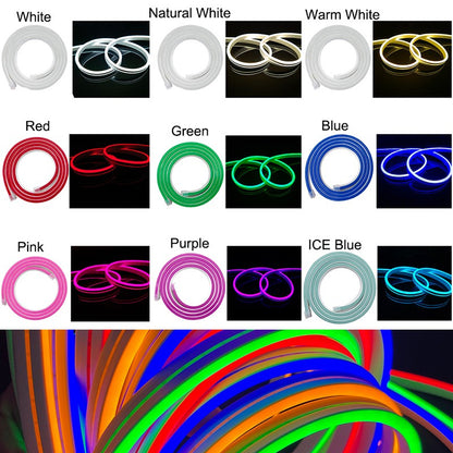 Neon LED Strip Battery Operated, 9Colors Neon Rope Lights With Battery Box Flexible DIY Design for Glow Neon Party Birthday