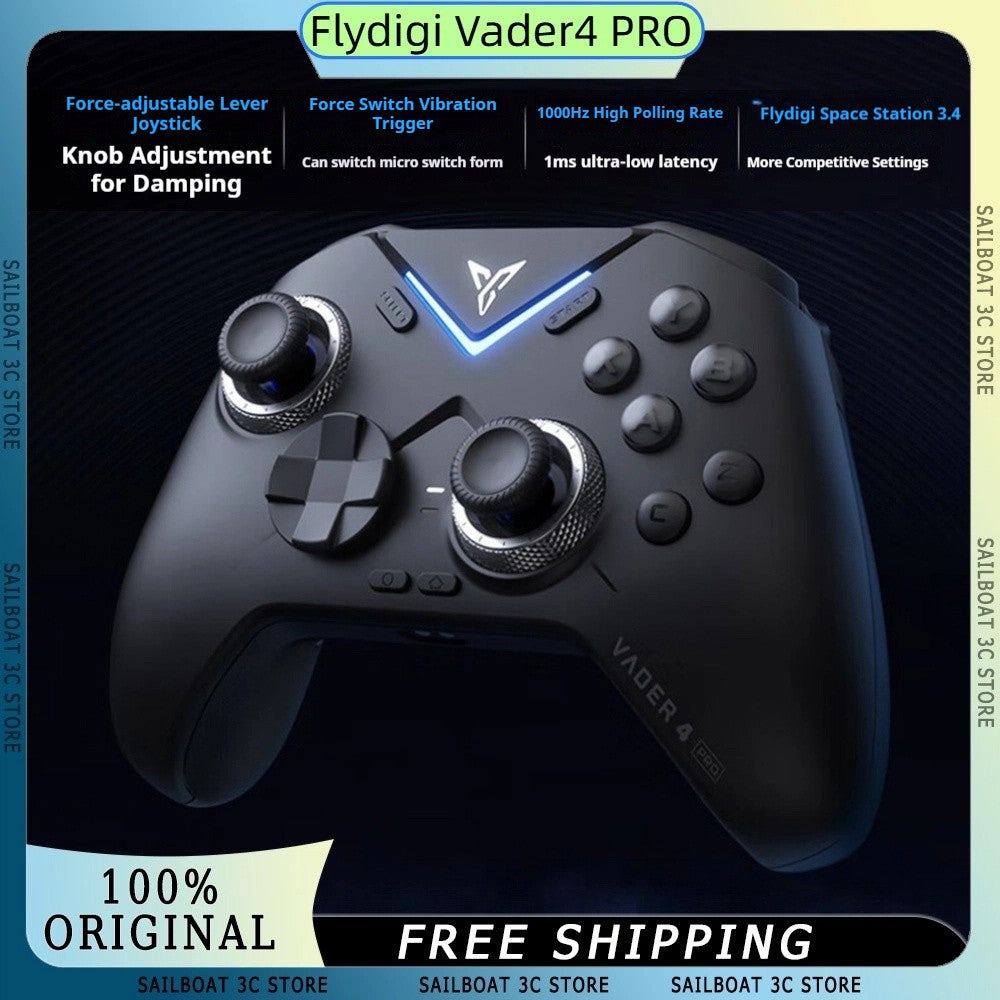 Flydigi Vader4 PRO Wireless Gaming Controller 1000Hz Force Switch Trigger RGB Real Vibration Elite APEX 4 Gamepad for PC Switch2