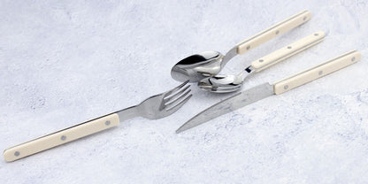 Conjuntos de Talheres de Design Moderno Espelhamento Superior Aço Inoxidável 18/8(304) Cabo ABS com Rebites Jogo de Talheres para Cozinha