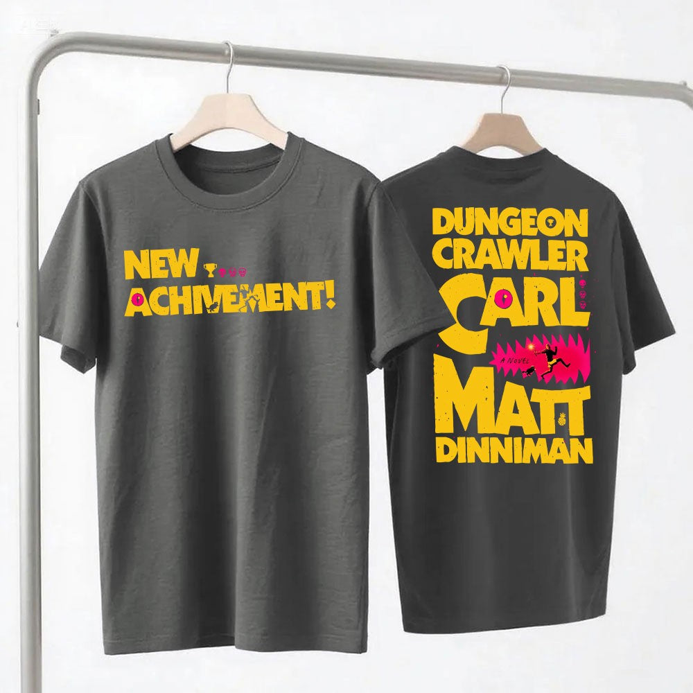 New Achievement Dungeon Crawler Carl Shirt Gift for Reader Fantasy Science Fiction Book Lover Donut Fan Tops Bookish Tees