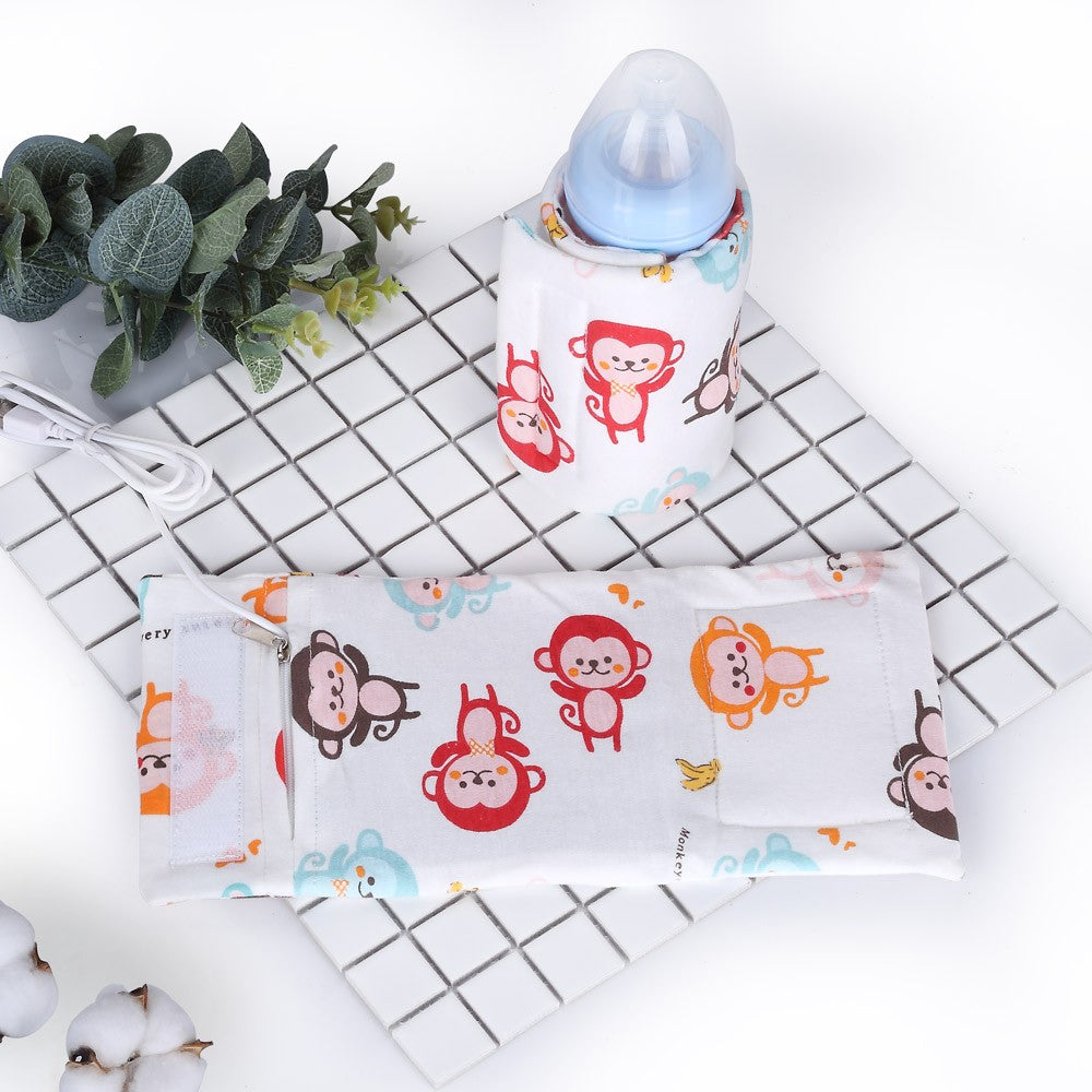 USB Baby Bottle Warmer Portable Travel Infant Baby Feeding Bottle Warmer Heater Thermostat Heated Cover Milk Bottle Heater Bags