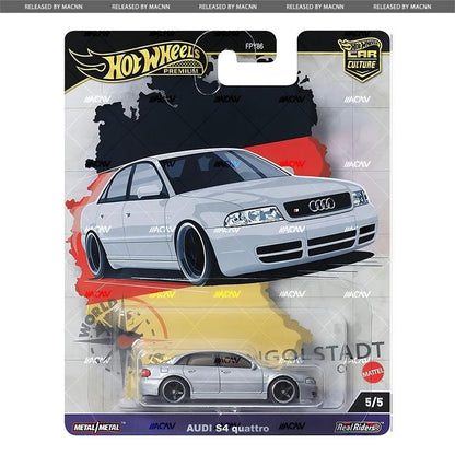 Hot Wheels Premium Car Culture World Tour 1/64 Diecast Volkswagen Golf Brasília Audi S4 Quattro Alfa Brinquedo Veículo Modelo