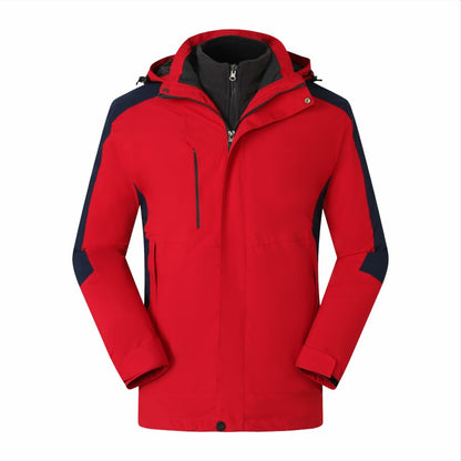 Customized Windbreaker printing free logo image picture thick fleece lined jackets outdoor sportswear windproof coat team clothi