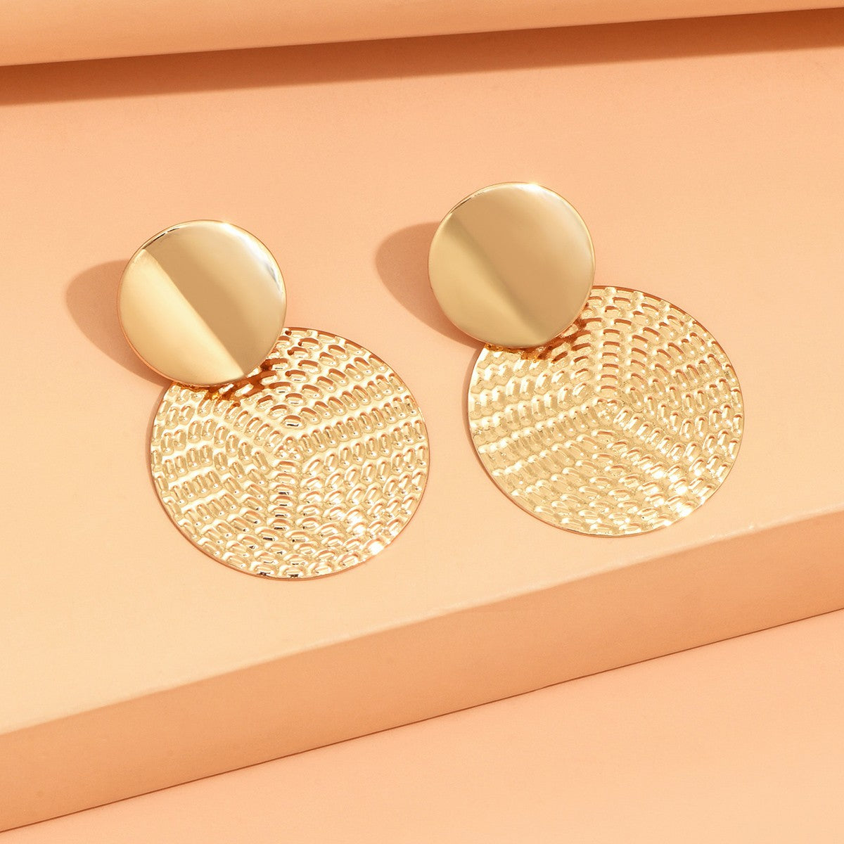 Brincos De Mulher Boho Trendy Geométricos De Metal Redondos Para Mulheres Moda Joias De Casamento