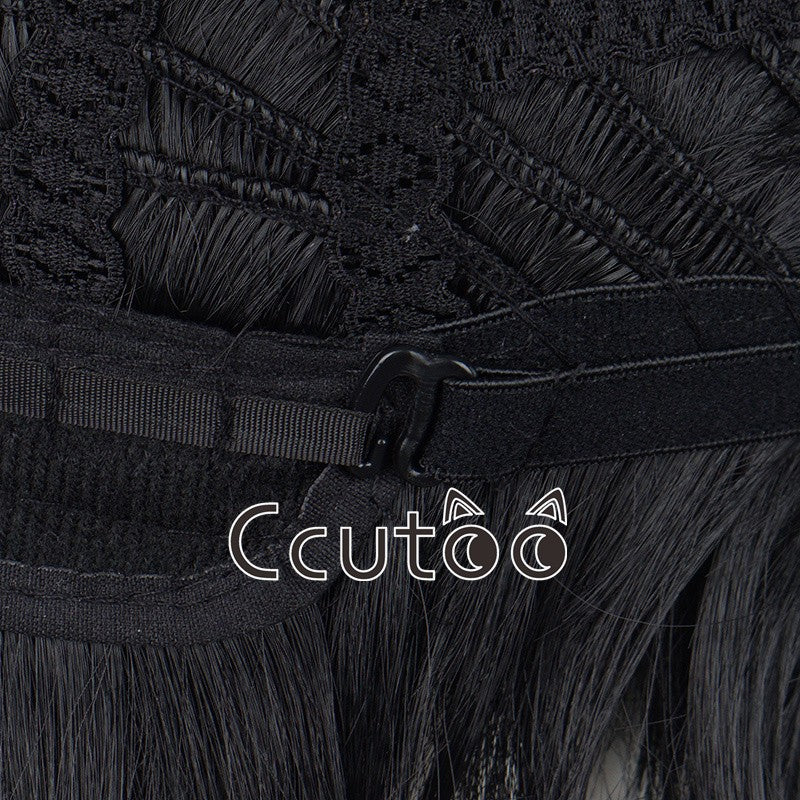 Peruca Curta Preta Anime Portgas D. Ace Cabelo Sintético Resistente ao Calor Perucas Cosplay + Touca de Peruca