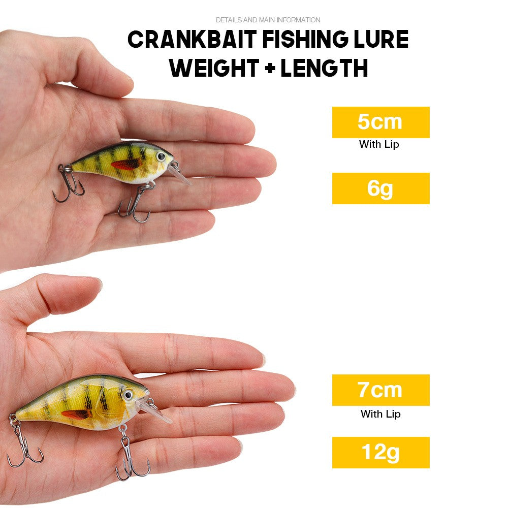 Iscas Artificiais Flutuantes VTAVTA 5cm/7cm Crankbaits para Pesca de Lucio e Robalo, Iscas Artificiais para Pesca, Material de Pesca