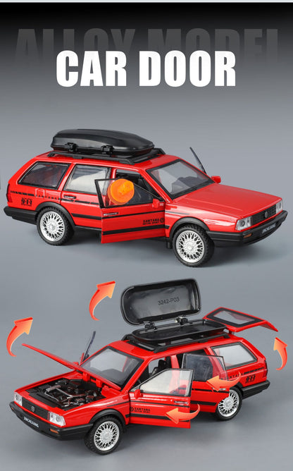 Miniatura Santana Quantum VolksWagenwerk Escala 1:32 em Liga Metálica, Decoração de Carro, Presente Criativo para Amigos, Brinquedo com Som e Luz