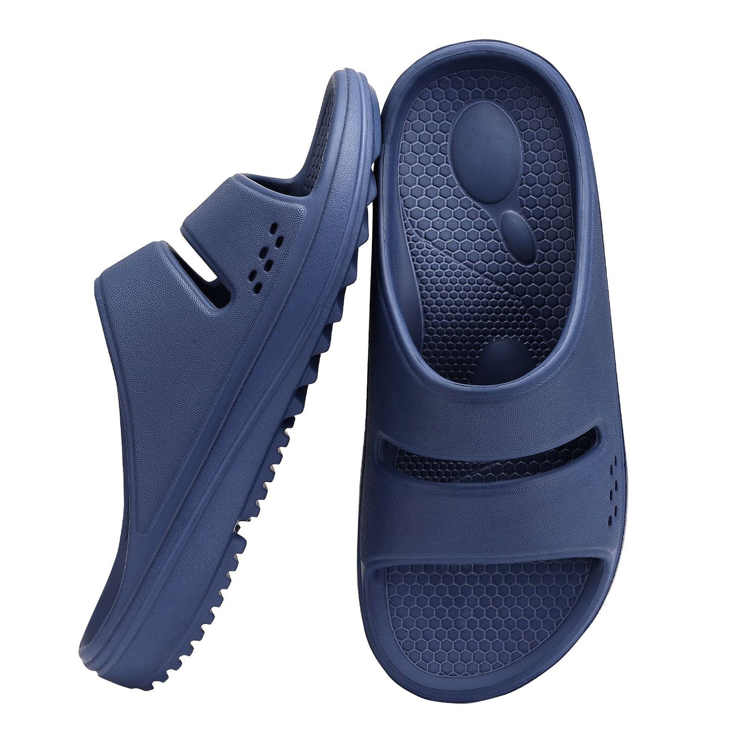 Kidmi Men Recovery Slides Women Arch Support Slides Summer Beach Sandals Light Orthotic Men Sandals Outdoor Breathable Sandals