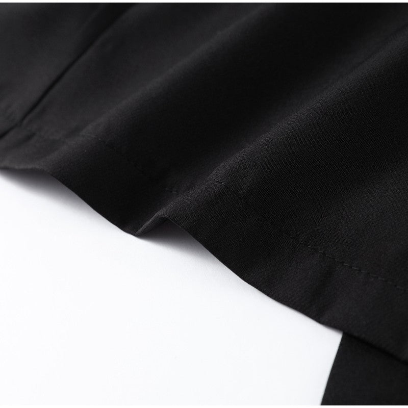 Elegant Midi Dress Woman O-neck Single Breasted Sleeveless Pocket Dresses Female