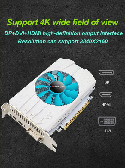 Placa de Vídeo SRhonyra GeForce GTX 1050 4GB, GDDR5 128bit 4K Ready Saídas HDMI/DP/DVI PCI Express 3.0 GPU para Desktop para Jogos
