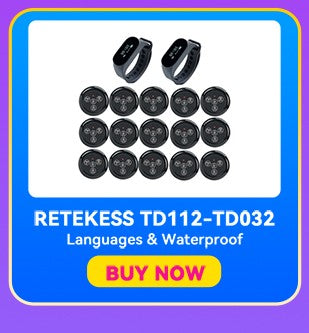 RETEKESS Restaurant Pager Wireless Waiter Calling System TD112 Waterproof Watch Pager Receiver T117 Call Buttons for Cafe Bar