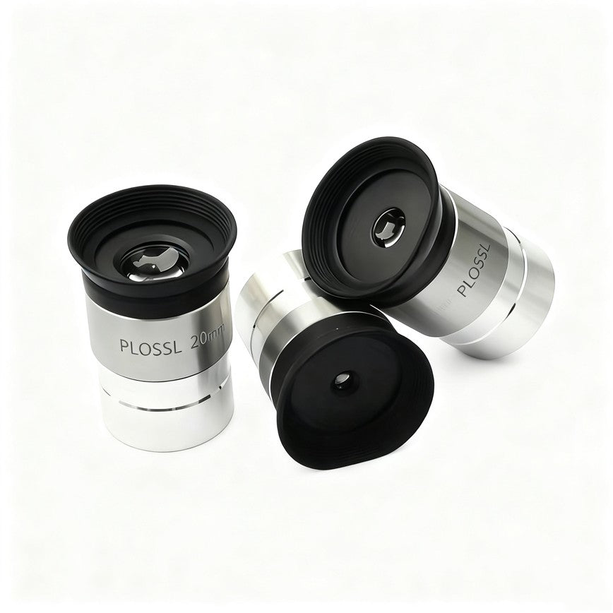 Acessórios para Telescópio Astronômico Ocular PL de 1,25 polegadas 4/10/20/25mm Lente Ótica Revestimento Banda Larga Multicamadas Filme Verde Metal