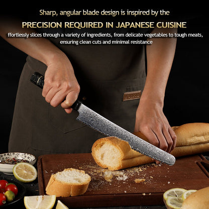 Professional 67-layer Damascus Japanese Kitchen Nakiri Gyuto Chef bread boning Knife Set Home kitchen tool with Carbon Fiber HD