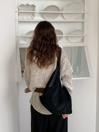 Scrub Leather female Shoulder bags winter new Ladies handbag Large capacity Brand design women big totes bolsa brown