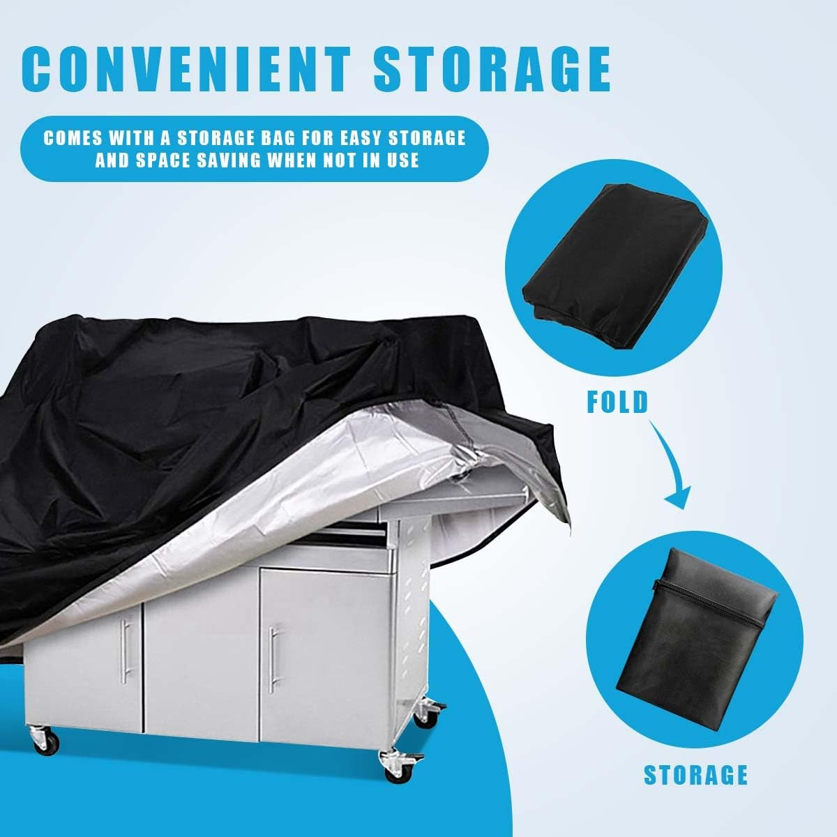 BBQ Grill Barbeque Cover Anti-Dust Waterproof Weber Heavy Duty Charbroil BBQ Cover Outdoor Rain Protective Barbecue Cover