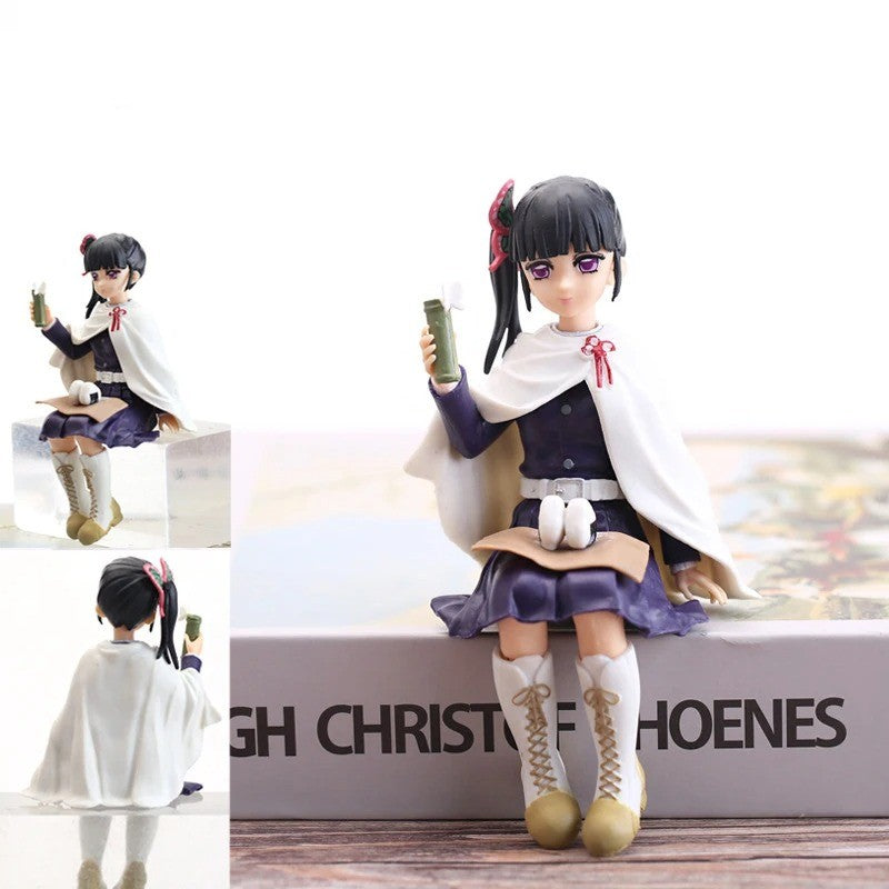 10-15cm Anime Demon Slayer Figura Kamado Tanjirou Nezuko Sentado Postura Action Figure PVC Modelo Boneca Coleção Brinquedo Presente Crianças
