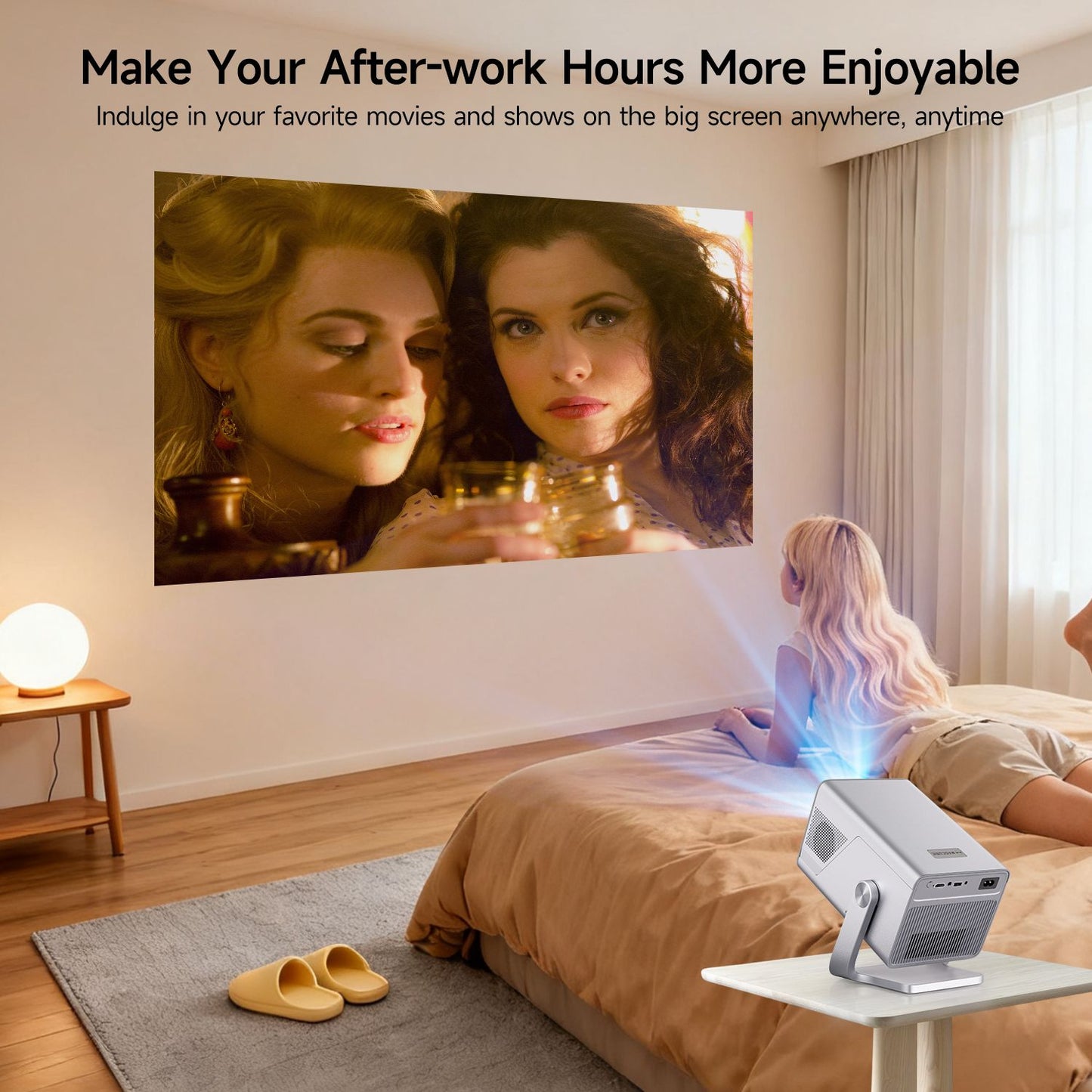 Magcubic 8K Suporte HD 1080P 1000ANSI Projetor X7 Com Alto-falante de 5W Android 14 WiFi6 BT5.4 Projetor de Home Theater e Vídeo para Uso Externo