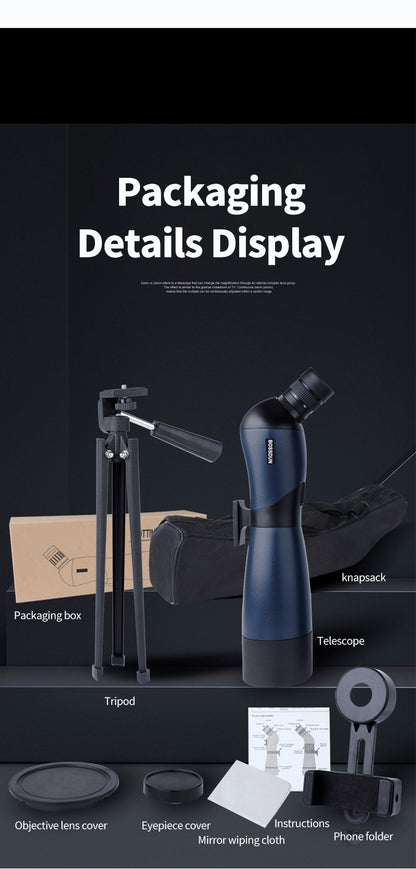 Luneta Monocular com Zoom 25-75x70 Prisma BAK4 À Prova d'Água para Tiro Esportivo Observação de Pássaros Acampamento ao Ar Livre Caça