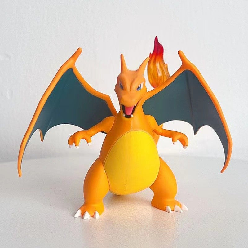 Miniaturas de Anime Pokémon Charizard de 9cm, Boneco de Ação Pocket Monster, Brinquedo Colecionável, Decoração de Desenho Animado Charmander para Presente de Natal