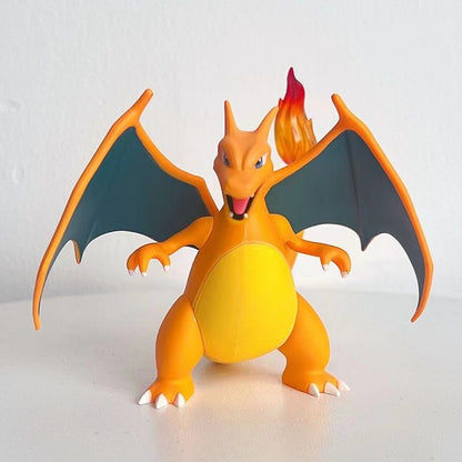 Miniaturas de Anime Pokémon Charizard de 9cm, Boneco de Ação Pocket Monster, Brinquedo Colecionável, Decoração de Desenho Animado Charmander para Presente de Natal