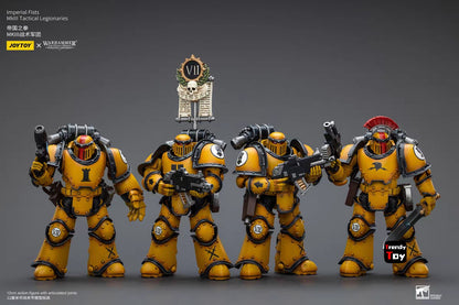 ?JOYTOY?Warhammer 40K Imperial Fists Mkll Legionários Táticos 4 Peças 1/18 Action Figure Brinquedo Colecionável