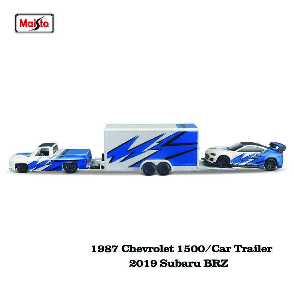 Maisto 1:64 1979 Chevrolet® K5/Car Traller/1971 chevrolet vega Blazer die-cast precision model car Model collection gift