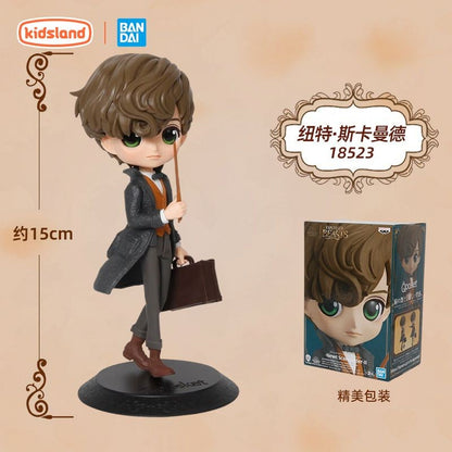 14cm Original Bandai Q Posket Harry Potter Series Versão Personagem Draco Malfoy Hermione Action Figure Anime Colecionável Bonecas Infantis
