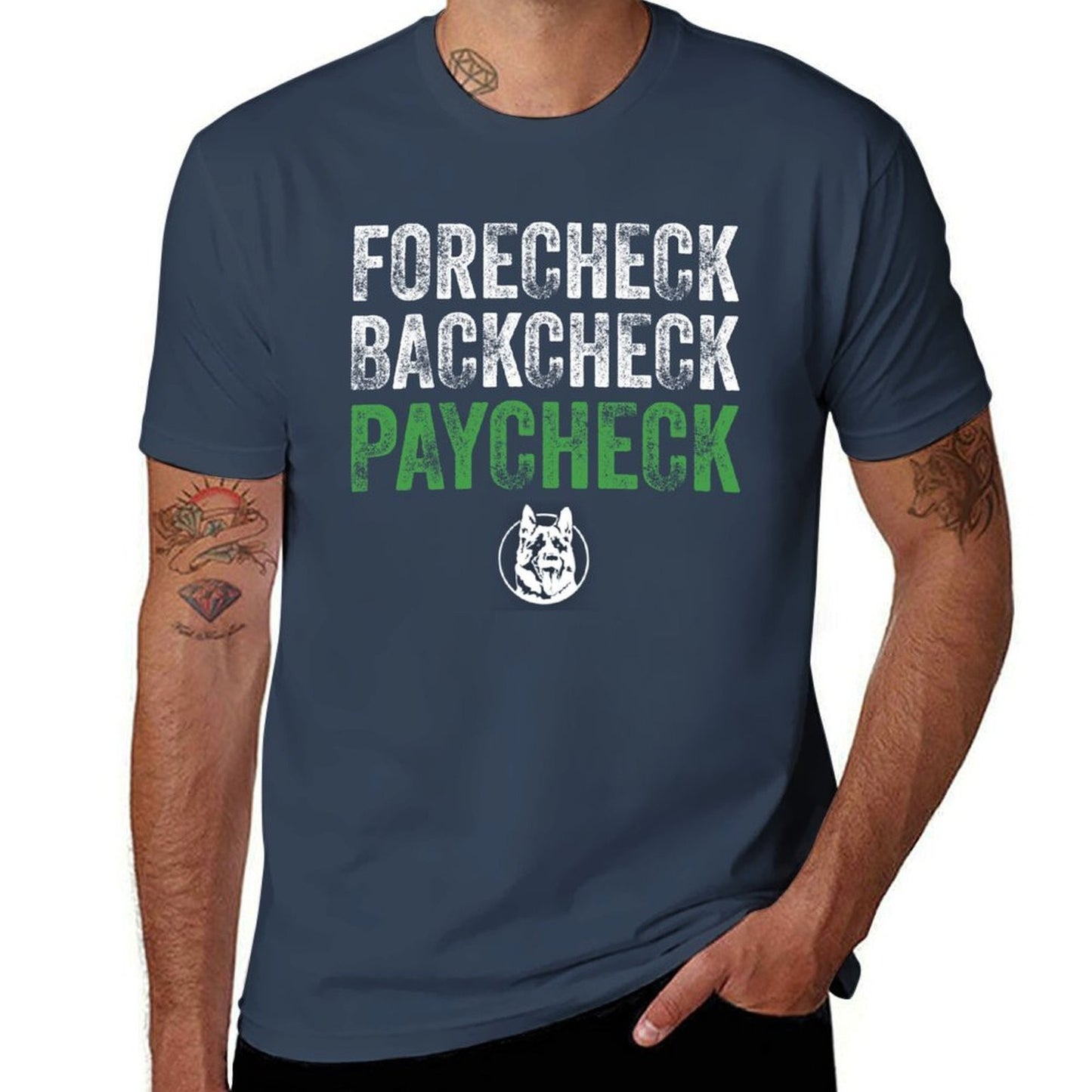 Forecheck Backcheck Paycheck Letterkenny T-Shirt t shirts designer black cotton t-shirt plain for man package T-Shirt