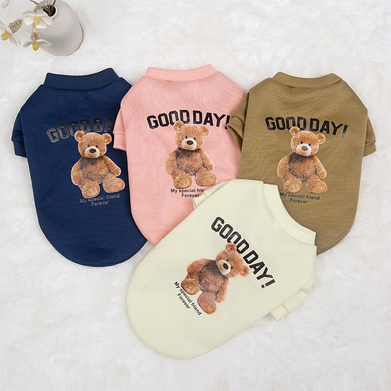 Cachorros Inverno Roupa Fofa Filhote Blusão Quente Casaco de Urso para Cães Pequenos e Médios Gatos Casaco Fantasia de Chihuahua